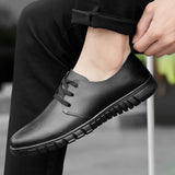 Advbridge Men White Shoes Man Fashion Oxfords Men Shoes Plus Size 38-48 Lightweight Walking Breathable Genuine Leather Male Formal Shoes