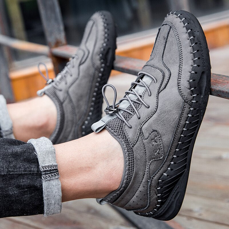 Advbridge Men's shoes spring and autumn new fashion all-match shoes men's leather sports casual shoes British style business shoes