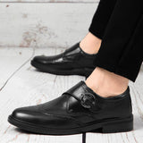 Advbridge 100% Genuine Leather Men Shoes England Business Dress Casual Comfortable Dad Shoes Men Scalp Non-slip Footwear Big Size 47