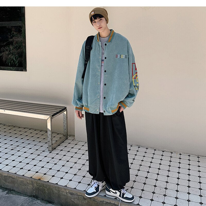 Advbridge Colorful Varsity Jacket for Teenage Korean Fashion Trends Loose Clothing Mens Letter Embroidery Baseball Coat Vintage Streetwear