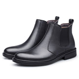 Advbridge Men Rain Boots Mens Boots Chelsea Fashion Shoes Male Ankle Boots Men Casual Boots Men Rubber Shoes Genuine Leather High Quality
