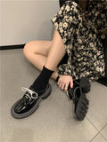 Advbridge New Genuine Leather Lace-Up Women's Shoes Fashion Spring/Autumn Flat Platform Shoes Round Toe Handmade Shoes Woman Size 34-42