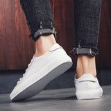 Advbridge Men Shoes Spring Mens Wild Flat Shoes Non-slip Board Shoe  Genuine Leather Men's Shoes Fashion Casual Breathable Sneakers