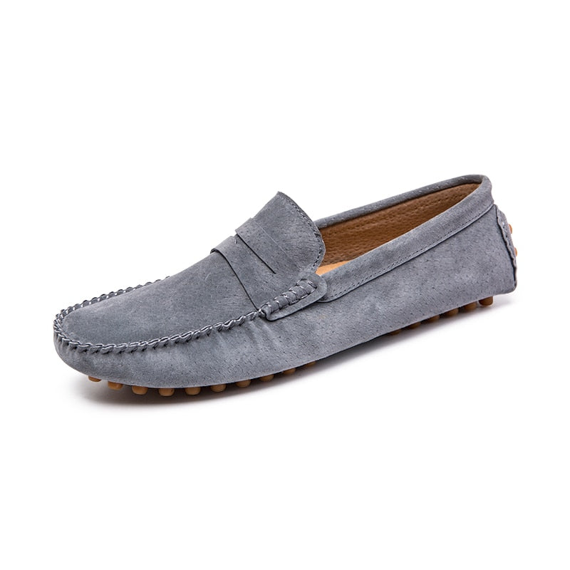 Advbridge Italian Casual Shoes Men Brogue Shoes Retro Suede Loafers Men Moccasins Lightweight Boat Shoes Non-Slip Handmade Footwear Flats