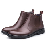 Advbridge Men Rain Boots Mens Boots Chelsea Fashion Shoes Male Ankle Boots Men Casual Boots Men Rubber Shoes Genuine Leather High Quality