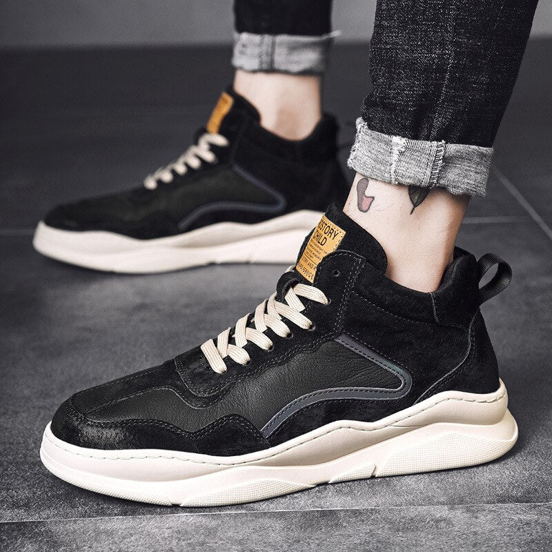 Advbridge Men's shoes autumn and winter new high-top shoes trend wild casual sports shoes breathable basketball shoes