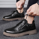 Advbridge Genuine Leather Men Oxford Shoes British Style Retro Bullock Men Shoes Flats Formal Dress Business Casual Work Male Shoes