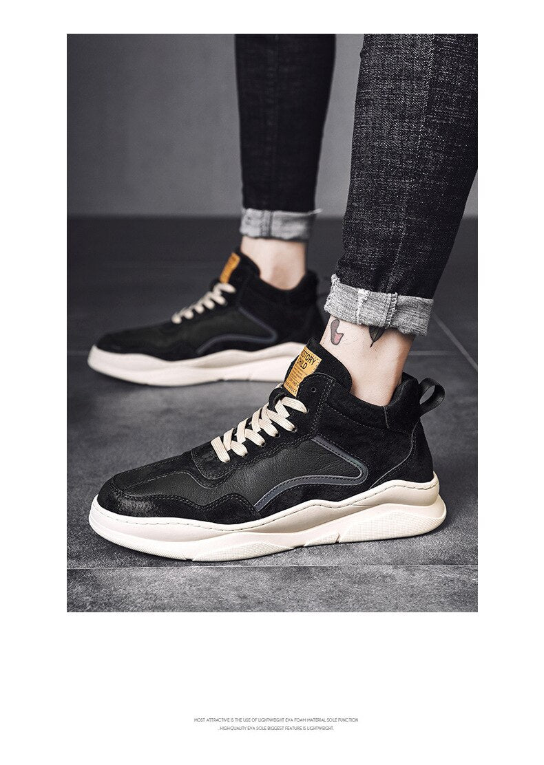 Advbridge Men's shoes autumn and winter new high-top shoes trend wild casual sports shoes breathable basketball shoes