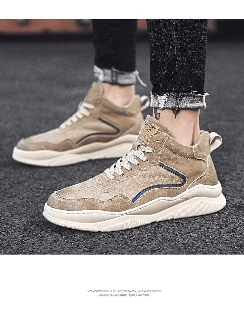 Advbridge Men's shoes autumn and winter new high-top shoes trend wild casual sports shoes breathable basketball shoes