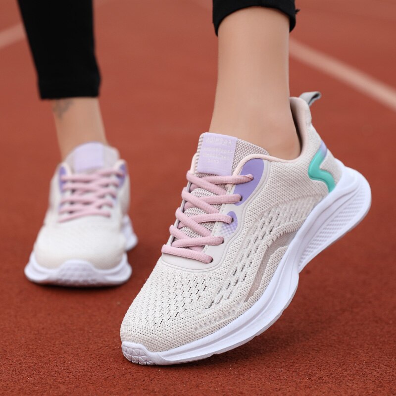 Advbridge New Women's Shoes Breathable Sneakers Brand Running Shoes Casual Sports Shoes  Outdoor Light Lace Fitness Shoes SD-203