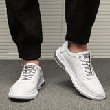 2022 New Genuine Leather Shoes Men Sneakers Men Fashion White Shoes Cow Leather Sneakers Brand Male Footwear A1995