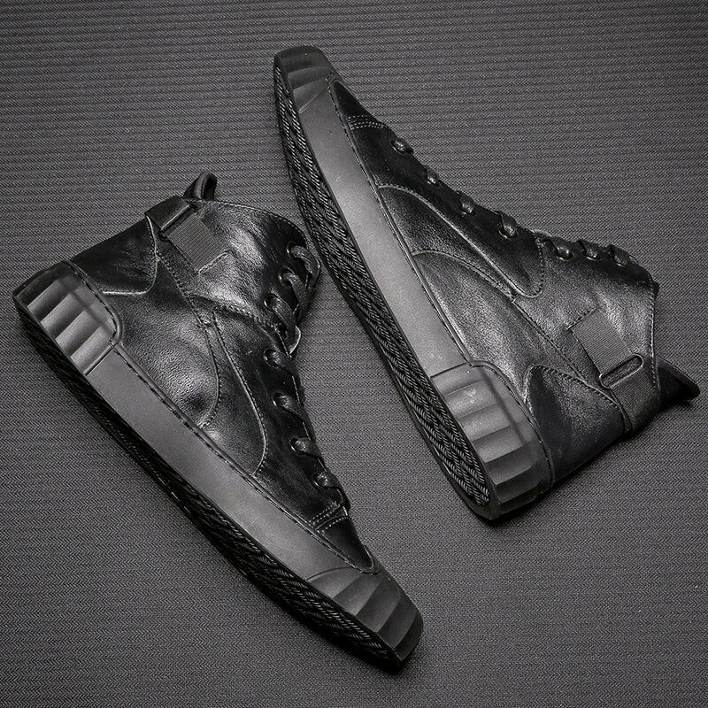 Advbridge Men casual shoes Hip-hop highloafers spring autumn men moccasins shoes genuine leather men's flats shoes Autumn And Winter