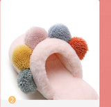 Advbridge Warm Faux Fur Shoes Woman Fashion Indoor Slippers Soft Plush Anti-slip Girls Home Floor Slipper Comfortable Ladies Furry Slides