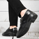 Advbridge 100% Genuine Leather Men Shoes England Business Dress Casual Comfortable Dad Shoes Men Scalp Non-slip Footwear Big Size 47