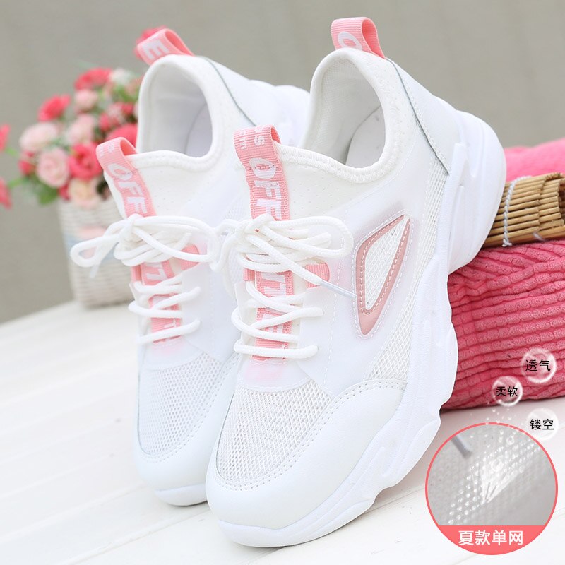Advbridge Female Autumn New Mesh Breathable Casual Sports Shoes White Korean Student Women Lolita Sneakers Anime Kawaii Cute Casual