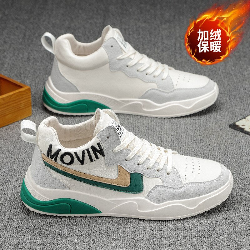 Advbridge Warm cotton shoes winter trend high-top shoes all-match sports casual shoes student running shoes fashionable trendy shoes