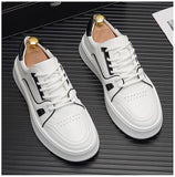 Advbridge Fashion Men Casual Shoes Leather Board Shoes white Men Sneakers Trainers Skateboard Shoes Chaussure Homme