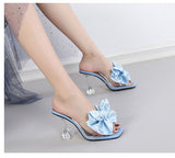 Advbridge 2023 Summer High Heels Shoes Women Modern Sandals Flower Shoes Brand Women Sandals Ladies Heels Black Blue Plus Size 42 A3536
