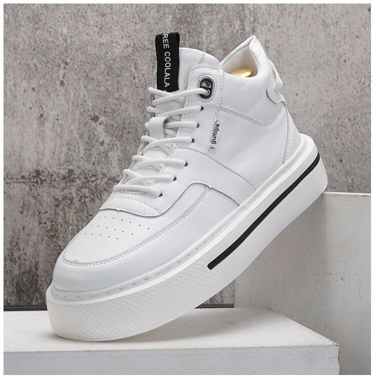 Advbridge Fashion Men Casual Shoes Sneakers High Tops Shoes Height Increasing Shoes ankle boots