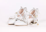 Advbridge Summer kawaii girl sweet lolita shoes vintage round head thick heel women shoes cute lace ruffle bowknot pearl kawaii sandals