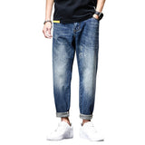 Advbridge Baggy Jeans Men Harem Pants Loose Fit Spring Summer Lightweight Light Blue Wide Leg Denim Pants Oversize Man Trousers