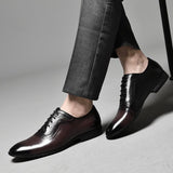 Advbridge Classic Business Men's Dress Shoes Fashion Elegant Formal Wedding Shoes Men Slip on Office Oxford Shoes for Men Black