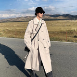 Advbridge Male Autumn Cloak Trench Coat Japanese style New Fashion Mens Trenchcoat Casual Solid Loose Overcoat Long Coat Windbreaker