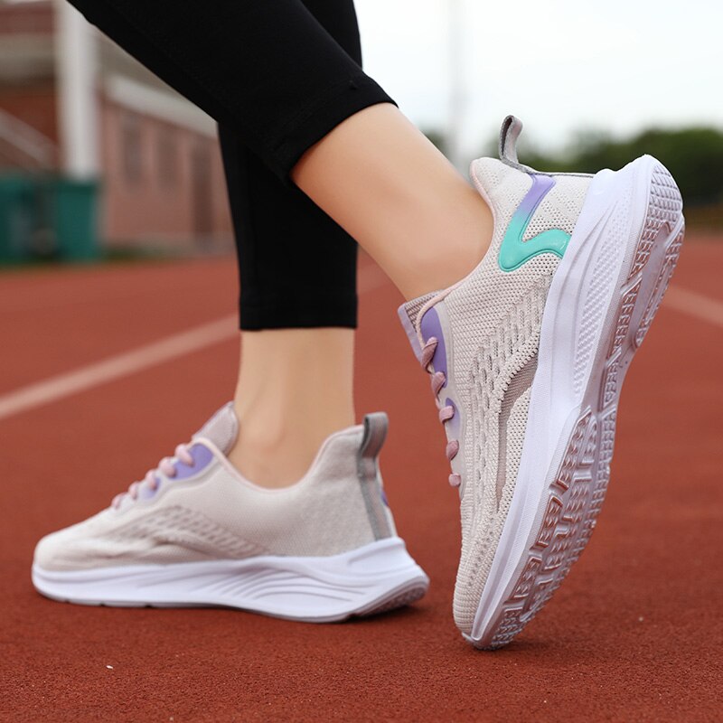 Advbridge New Women's Shoes Breathable Sneakers Brand Running Shoes Casual Sports Shoes  Outdoor Light Lace Fitness Shoes SD-203