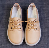 Advbridge Genuine Leather Women Shoes Autumn Flats Slip On Women's Loafers Soft Moccasins Casual Running Sneakers Female Sport Shoes