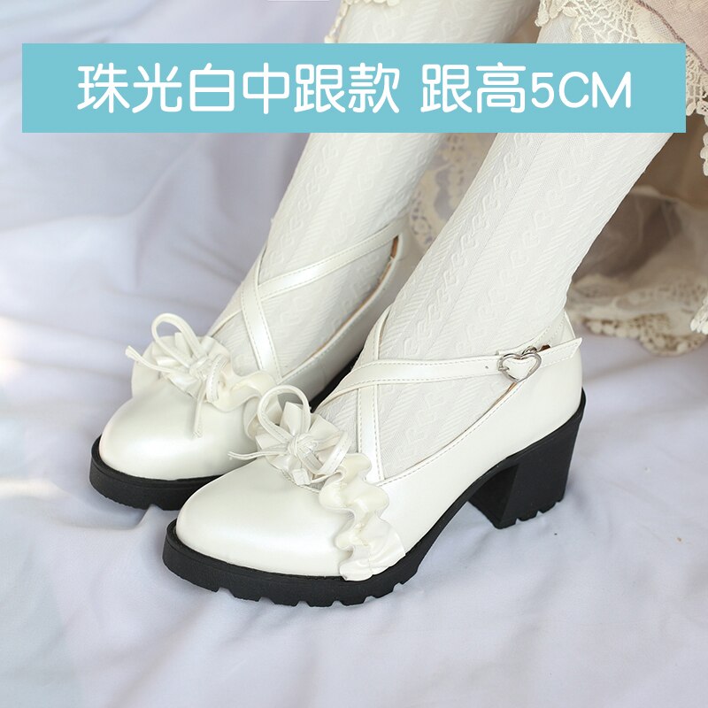 Advbridge Japanese College Mori Girl Jk Uniform Pu Leatehr Platform Lolita Gothic Round Head Mary Jane Lolita Shoes Plus Velvet Anime Girl