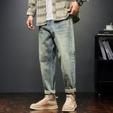 Advbridge Jeans For Men Baggy Pants Loose Fit Harem Pants Vintage Clothes Men Fashion Pockets Patchwork Large Trousers Oversized 42