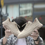 Advbridge Men Casual Shoes Leather Loafers Fashion Sneakers Men Shoes Retro Korean Shoe