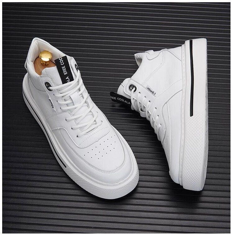 Advbridge Fashion Men Casual Shoes Sneakers High Tops Shoes Height Increasing Shoes ankle boots