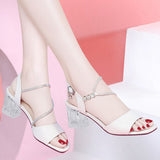 Advbridge Sandals Women's Fashion Style Summer New Luxury Heel Women's Fashion Crystal Heel Women's Shoes