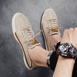 Advbridge Spring Summer New Handmade Genuine Leather  Men's Shoes Fashion Casual  Sneakers  Wild Flat  wear-resistant Men's Shoes
