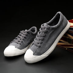 Advbridge Summer New Breathable Lace Flat Korean Version Of The Trend Of Men's Canvas Shoes Casual Shoes