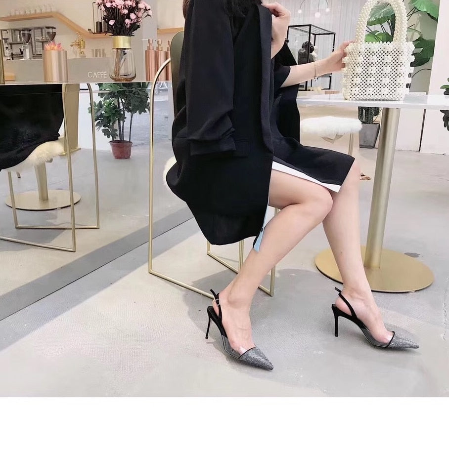 Advbridge The Transparency Of The Same Paragraph With A High Sense Of The Naked Color Spell With The Tip Of A Fine Diamond Sandals