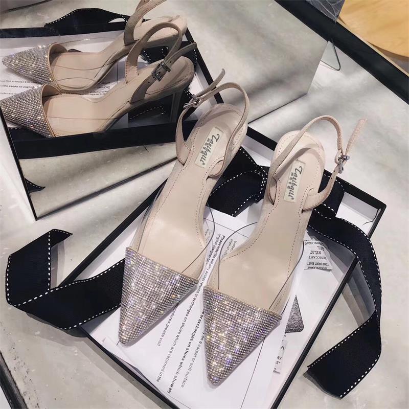 Advbridge The Transparency Of The Same Paragraph With A High Sense Of The Naked Color Spell With The Tip Of A Fine Diamond Sandals