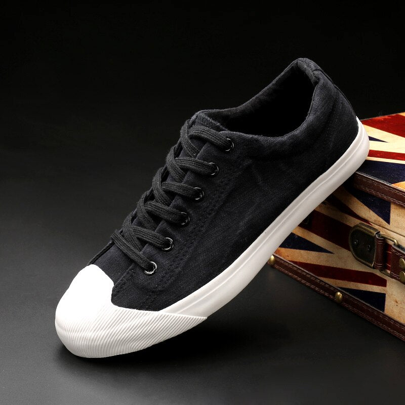 Advbridge Summer New Breathable Lace Flat Korean Version Of The Trend Of Men's Canvas Shoes Casual Shoes