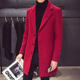 Advbridge Fashion Men Wool &amp; Blends Mens Casual Business Trench Coat Mens Leisure Overcoat Male Punk Style Blends Dust Coats Jackets