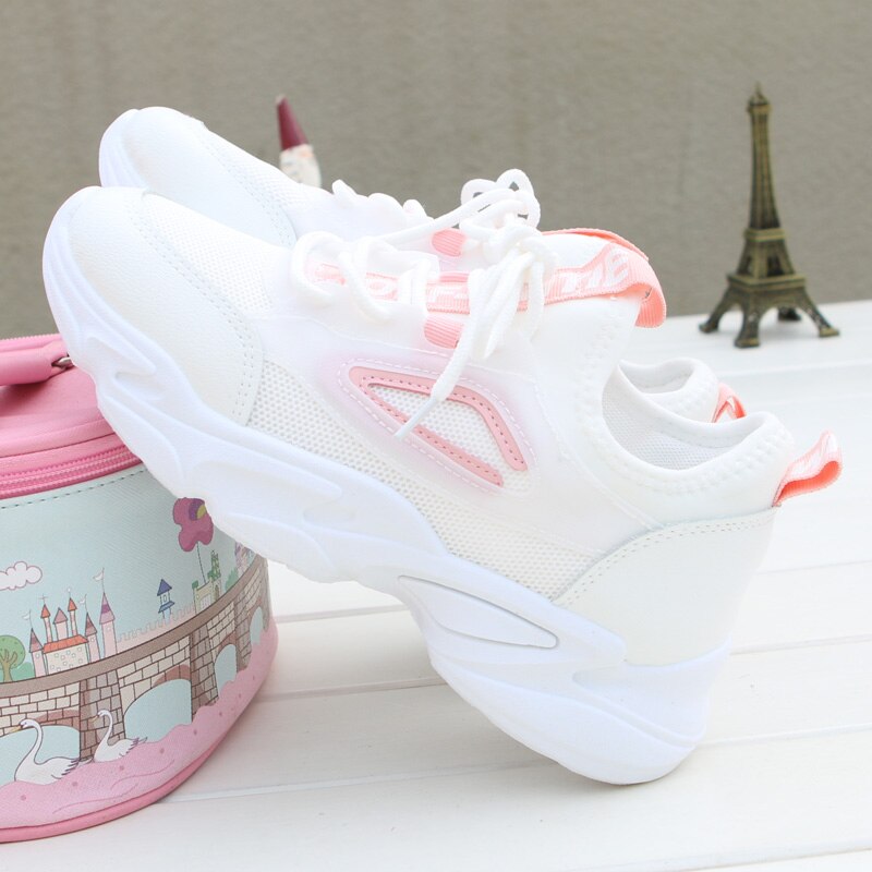 Advbridge Female Autumn New Mesh Breathable Casual Sports Shoes White Korean Student Women Lolita Sneakers Anime Kawaii Cute Casual
