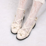 Advbridge Kawaii girl sweet lolita shoes star pearl lace bowknot princess kawaii shoes round head thick heel women shoes loli cosplay cos