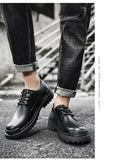 Advbridge Mens Luxury Casual Genuine Leather Cowhide Hale and Hearty Work Shoes Comfortable Inside Handmade Trend Classic Large Size38-47