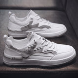 Advbridge Summer New Typical Style Men Casual Shoes Lace Up Mesh  White Board Shoes Shoes Comfortable Low-top Leather Breathable Sneakers