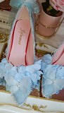 Advbridge Japanese tea party sweet lolita shoes vintage round head high heel women shoes cute lace bowknot kawaii shoes loli cosplay