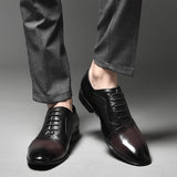 Advbridge Classic Business Men's Dress Shoes Fashion Elegant Formal Wedding Shoes Men Slip on Office Oxford Shoes for Men Black
