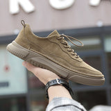 Advbridge Men Casual Shoes Leather Loafers Fashion Sneakers Men Shoes Retro Korean Shoe