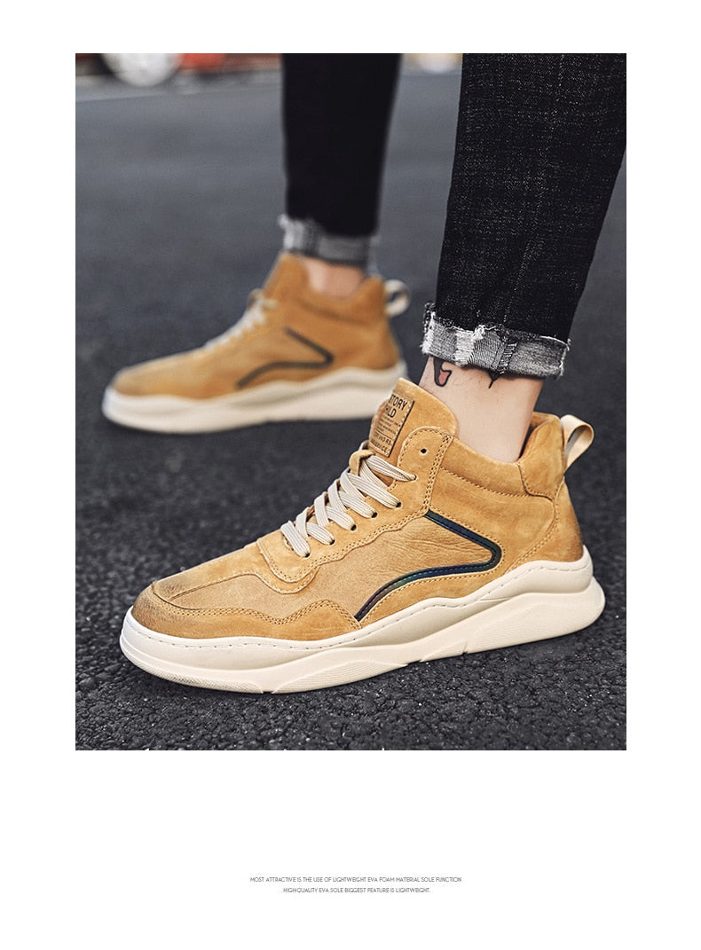 Advbridge Men's shoes autumn and winter new high-top shoes trend wild casual sports shoes breathable basketball shoes