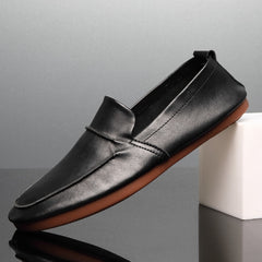 Advbridge Leather Fashion Loafers Men Classic Business Flats Driving Shoes Man Vintage Designer Slip On Office Casual Men's Shoes