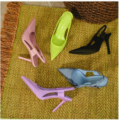 Advbridge Women Stilettos High Heel Mules Shoes Singback Sandals For Women Elegant Pumps Ladies Party Wedding Shoes Zapatos De Mujer